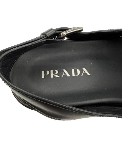 PRADA（プラダ）PRADA (プラダ) レザーサンダル ブラック サイズ:SIZE 8の古着・服飾アイテム