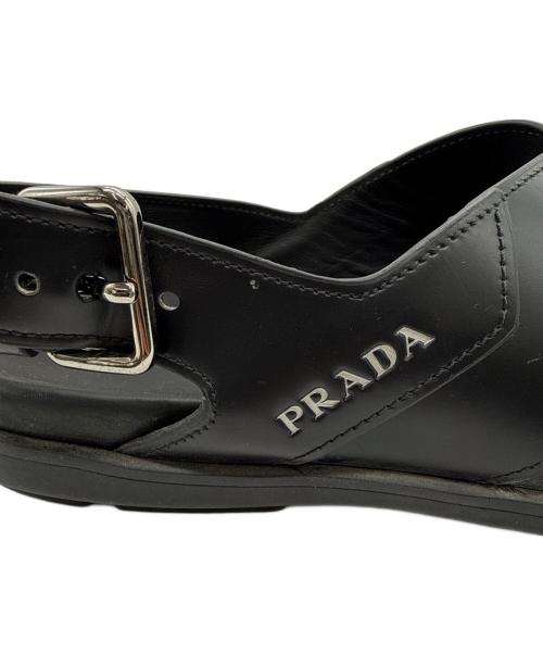 PRADA（プラダ）PRADA (プラダ) レザーサンダル ブラック サイズ:SIZE 8の古着・服飾アイテム