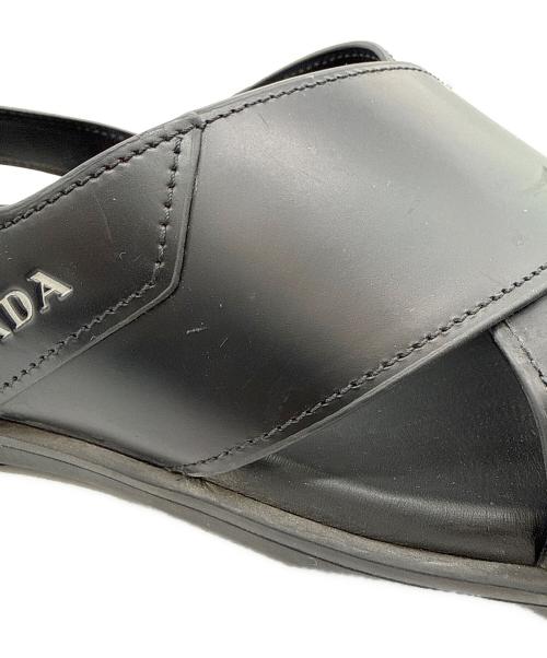 PRADA（プラダ）PRADA (プラダ) レザーサンダル ブラック サイズ:SIZE 8の古着・服飾アイテム