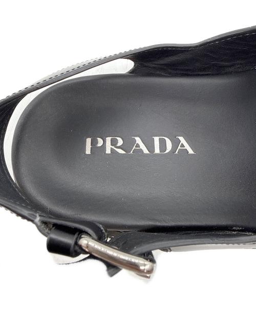 PRADA（プラダ）PRADA (プラダ) レザーサンダル ブラック サイズ:SIZE 8の古着・服飾アイテム