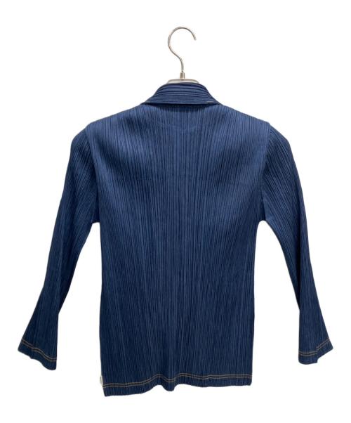 PLEATS PLEASE（プリーツプリーズ）PLEATS PLEASE (プリーツプリーズ) テーラードジャケット ネイビー サイズ:	SIZE 2の古着・服飾アイテム
