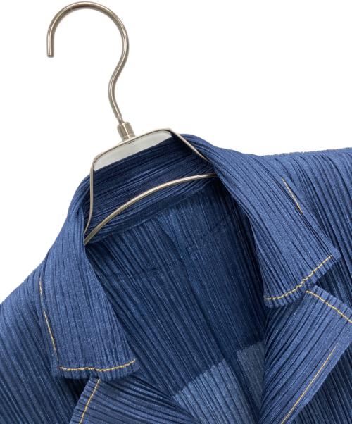 PLEATS PLEASE（プリーツプリーズ）PLEATS PLEASE (プリーツプリーズ) テーラードジャケット ネイビー サイズ:	SIZE 2の古着・服飾アイテム