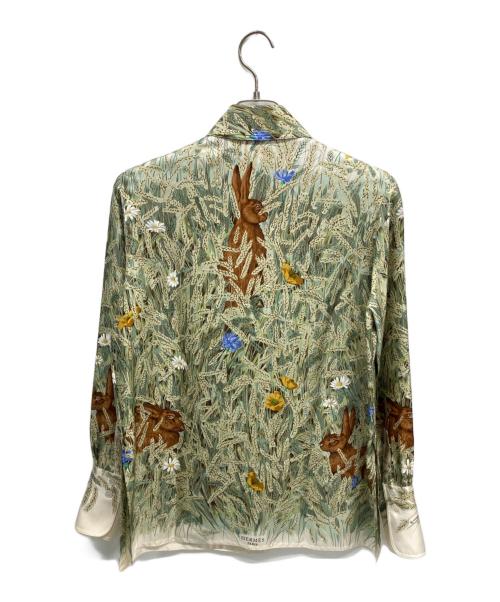 HERMES（エルメス）HERMES (エルメス) 麦とウサギ アイボリー・ライトグリーン サイズ:34の古着・服飾アイテム
