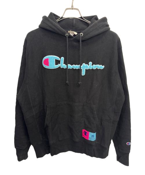 Champion REVERSE WEAVE（チャンピオン リバース ウィーブ）Champion REVERSE WEAVE (チャンピオン リバース ウィーブ) プルオーバーパーカー ブラック サイズ:2XLの古着・服飾アイテム