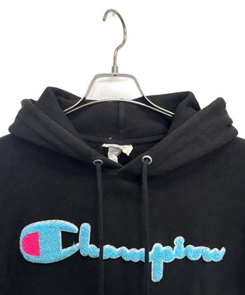 Champion REVERSE WEAVE（チャンピオン リバース ウィーブ）Champion REVERSE WEAVE (チャンピオン リバース ウィーブ) プルオーバーパーカー ブラック サイズ:2XLの古着・服飾アイテム