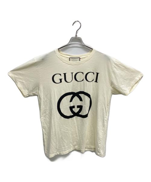 GUCCI（グッチ）GUCCI (グッチ) 半袖カットソー ベージュ サイズ:	SIZE Lの古着・服飾アイテム