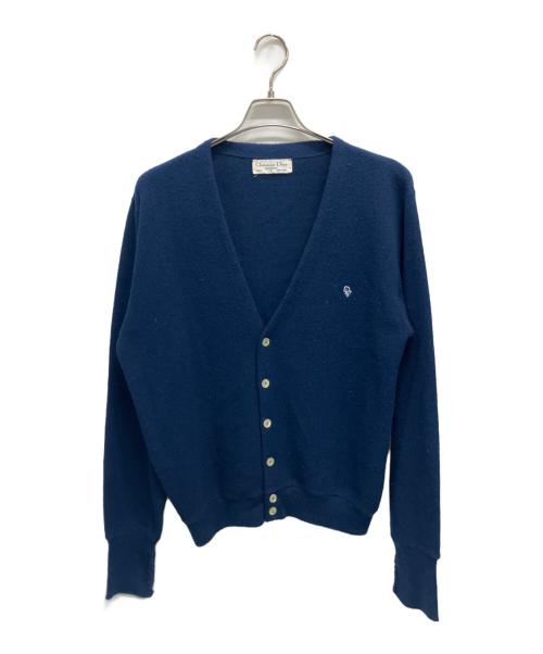 Christian Dior MONSIEUR（クリスチャンディオールムッシュ）Christian Dior MONSIEUR (クリスチャンディオールムッシュ) 薄手カーディガン ネイビー サイズ:	SIZE Lの古着・服飾アイテム