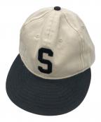 EBBETS FIELD FLANNELSエベッツフィールドフランネルズ）の古着「キャップ」｜ブラック×アイボリー