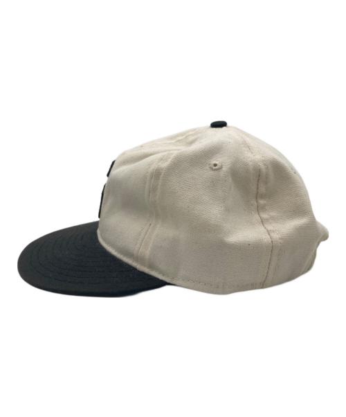 EBBETS FIELD FLANNELS（エベッツフィールドフランネルズ）EBBETS FIELD FLANNELS (エベッツフィールドフランネルズ) キャップ ブラック×アイボリーの古着・服飾アイテム