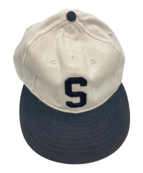 EBBETS FIELD FLANNELS（エベッツフィールドフランネルズ）EBBETS FIELD FLANNELS (エベッツフィールドフランネルズ) キャップ ブラック×アイボリーの古着・服飾アイテム