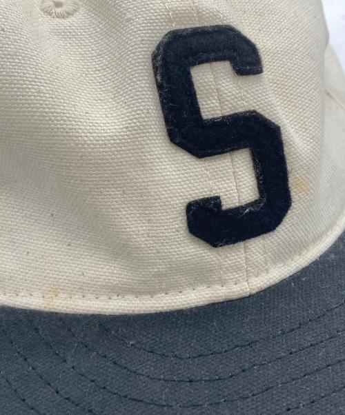 EBBETS FIELD FLANNELS（エベッツフィールドフランネルズ）EBBETS FIELD FLANNELS (エベッツフィールドフランネルズ) キャップ ブラック×アイボリーの古着・服飾アイテム