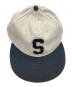 中古・古着 EBBETS FIELD FLANNELS (エベッツフィールドフランネルズ) キャップ ブラック×アイボリー：4000円