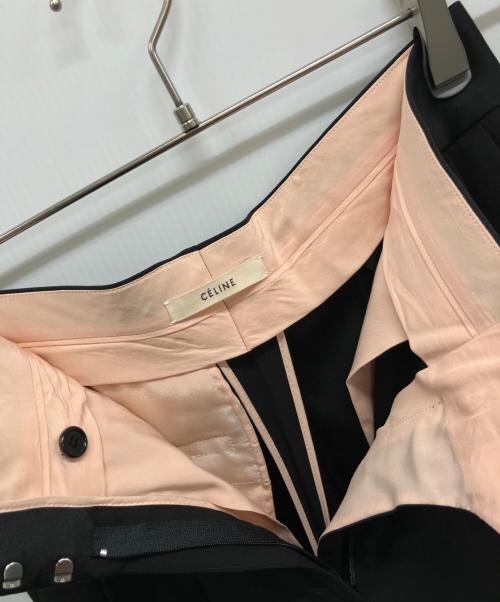 CELINE（セリーヌ）CELINE (セリーヌ) サイドラインスラックス ブラック サイズ:38の古着・服飾アイテム