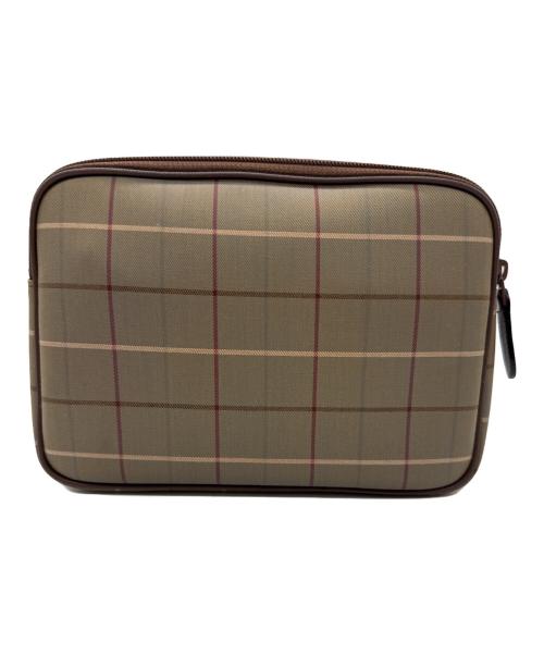 Burberry's（バーバリーズ）Burberry's (バーバリーズ) クラッチバッグ ブラウン×ベージュの古着・服飾アイテム