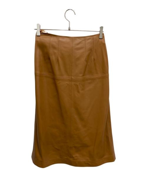 JOSEPH（ジョゼフ）JOSEPH (ジョゼフ) レザースカート ブラウン サイズ:34の古着・服飾アイテム