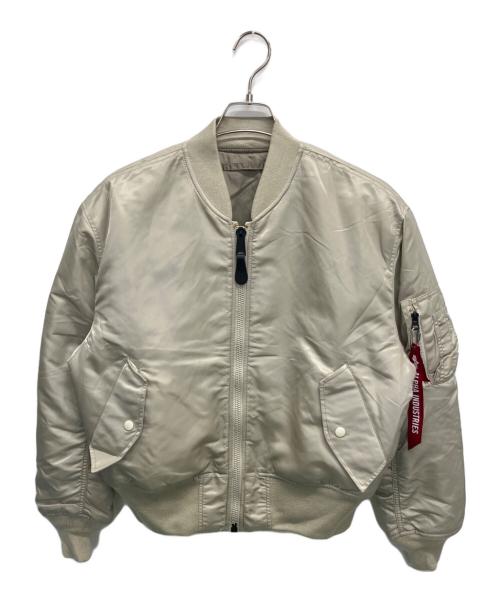ALPHA（アルファ）ALPHA (アルファ) MA-1ジャケット ベージュ サイズ:SIZE Sの古着・服飾アイテム
