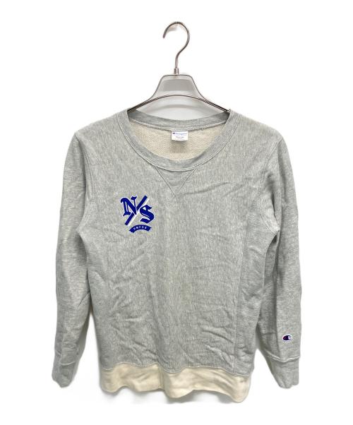 Champion REVERSE WEAVE（チャンピオン リバース ウィーブ）Champion REVERSE WEAVE (チャンピオン リバース ウィーブ) クルーネックスウェット グレー サイズ:	SIZE Mの古着・服飾アイテム