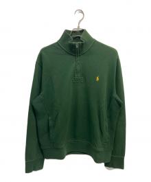 POLO RALPH LAUREN（ポロ・ラルフローレン）の古着「ハーフジップスウェット」｜グリーン