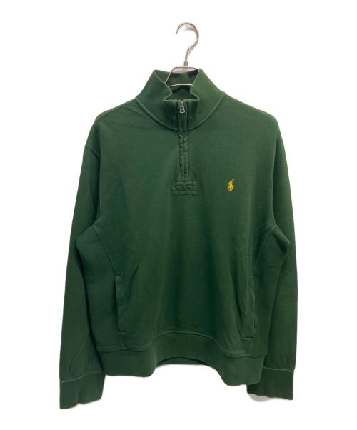 POLO RALPH LAUREN（ポロ・ラルフローレン）POLO RALPH LAUREN (ポロ・ラルフローレン) ハーフジップスウェット グリーン サイズ:SIZE XLの古着・服飾アイテム