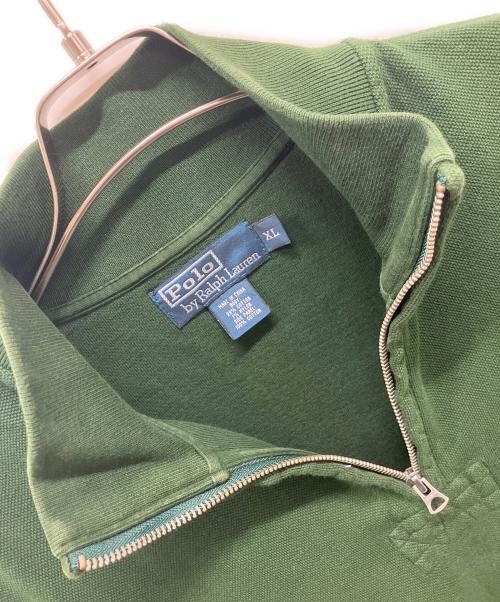 POLO RALPH LAUREN（ポロ・ラルフローレン）POLO RALPH LAUREN (ポロ・ラルフローレン) ハーフジップスウェット グリーン サイズ:SIZE XLの古着・服飾アイテム
