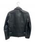 AKM (エーケーエム) レザーライダースジャケット ブラック サイズ:SIZE M：17000円