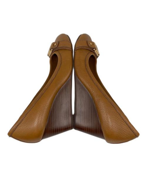 TORY BURCH（トリーバーチ）TORY BURCH (トリーバーチ) ウェッジソールパンプス ブラウン サイズ:	7Mの古着・服飾アイテム