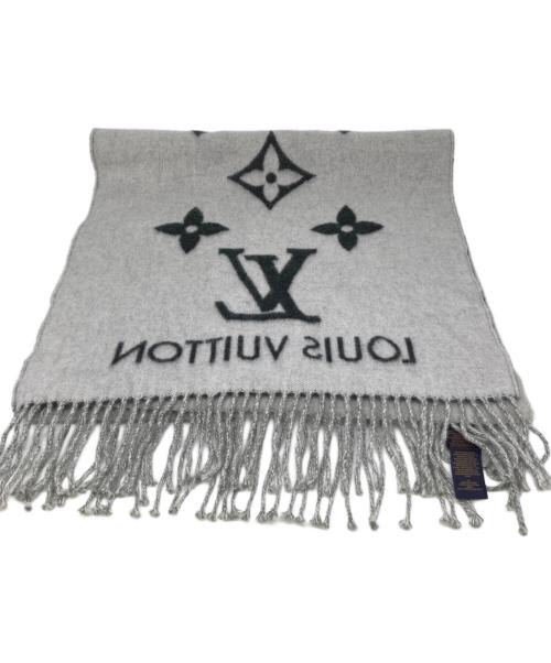 LOUIS VUITTON（ルイ ヴィトン）LOUIS VUITTON (ルイ ヴィトン) マフラー ブラック×グレーの古着・服飾アイテム