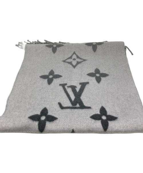 LOUIS VUITTON（ルイ ヴィトン）LOUIS VUITTON (ルイ ヴィトン) マフラー ブラック×グレーの古着・服飾アイテム