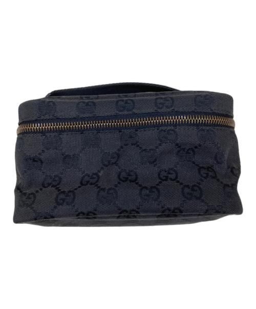 GUCCI（グッチ）GUCCI (グッチ) バニティポーチ ブラックの古着・服飾アイテム