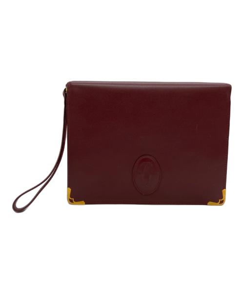 Cartier（カルティエ）Cartier (カルティエ) クラッチバッグ ボルドーの古着・服飾アイテム