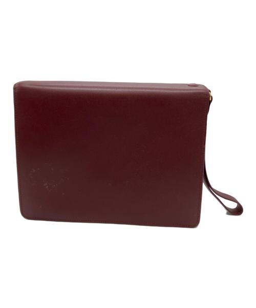 Cartier（カルティエ）Cartier (カルティエ) クラッチバッグ ボルドーの古着・服飾アイテム