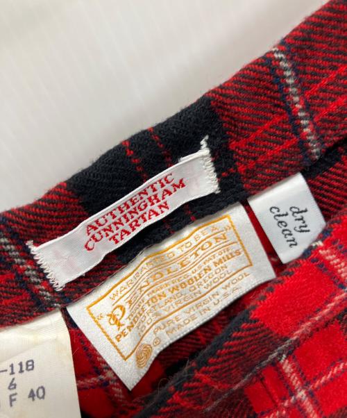 PENDLETON（ペンドルトン）PENDLETON (ペンドルトン) プリーツスカート レッド サイズ:SIZE 6の古着・服飾アイテム