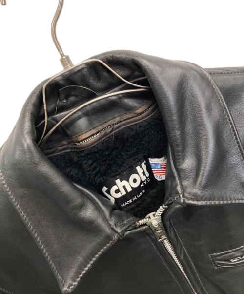 Schott（ショット）Schott (ショット) ライナー付レザージャケット ブラック サイズ:36の古着・服飾アイテム