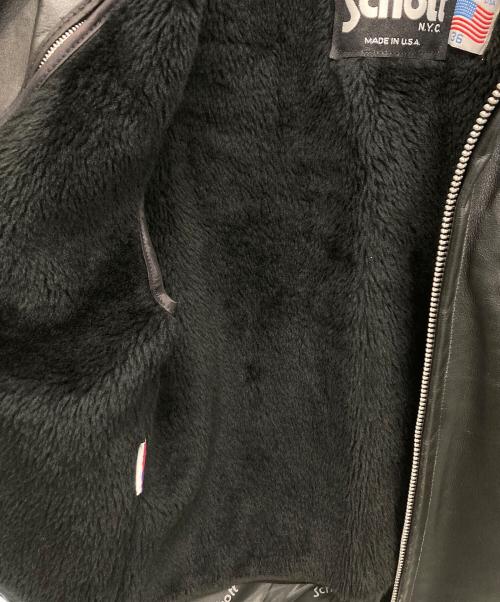 Schott（ショット）Schott (ショット) ライナー付レザージャケット ブラック サイズ:36の古着・服飾アイテム