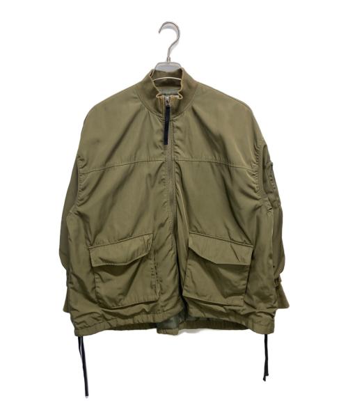 BEARDSLEY（ビアズリー）BEARDSLEY (ビアズリー) フレアMA-1ブルゾン オリーブ サイズ:FREEの古着・服飾アイテム