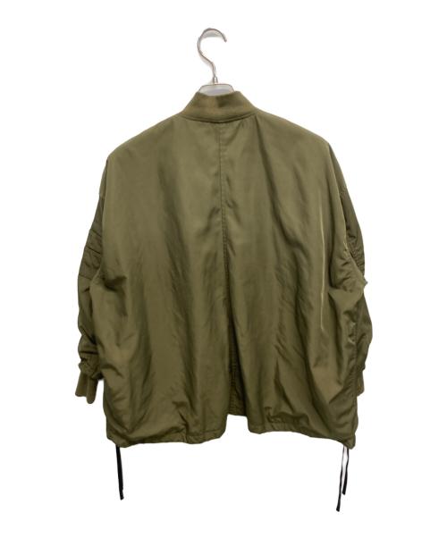 BEARDSLEY（ビアズリー）BEARDSLEY (ビアズリー) フレアMA-1ブルゾン オリーブ サイズ:FREEの古着・服飾アイテム