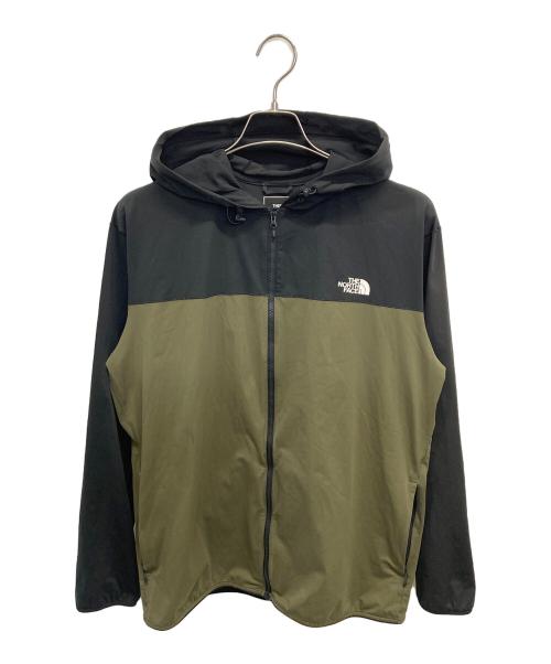 THE NORTH FACE（ザ ノース フェイス）THE NORTH FACE (ザ ノース フェイス) Sunshade Full Zip Hoodie ブラック×オリーブ サイズ:Lの古着・服飾アイテム