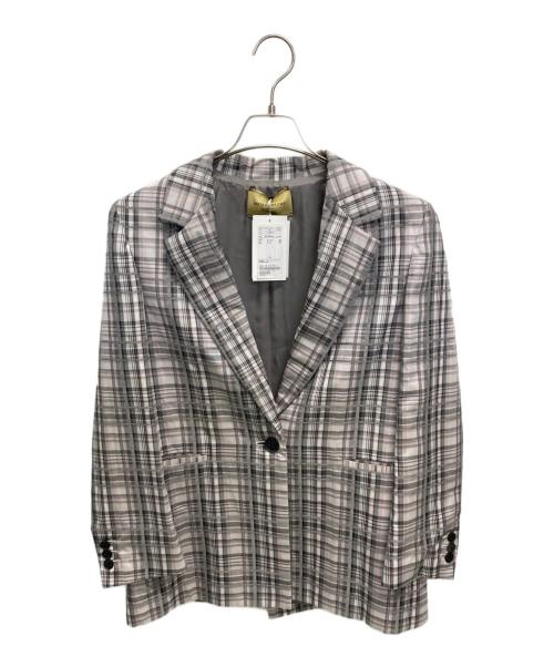 UNITED ARROWS（ユナイテッドアローズ）UNITED ARROWS (ユナイテッドアローズ) テーラードジャケット ピンク×グレー サイズ:36 未使用品の古着・服飾アイテム