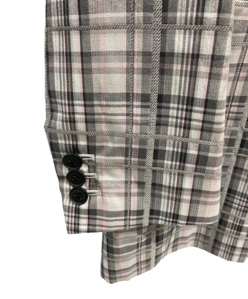 UNITED ARROWS（ユナイテッドアローズ）UNITED ARROWS (ユナイテッドアローズ) テーラードジャケット ピンク×グレー サイズ:36 未使用品の古着・服飾アイテム