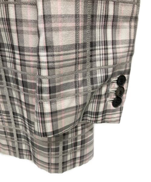 UNITED ARROWS（ユナイテッドアローズ）UNITED ARROWS (ユナイテッドアローズ) テーラードジャケット ピンク×グレー サイズ:36 未使用品の古着・服飾アイテム
