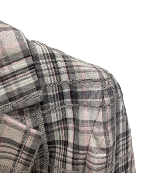 UNITED ARROWS（ユナイテッドアローズ）UNITED ARROWS (ユナイテッドアローズ) テーラードジャケット ピンク×グレー サイズ:36 未使用品の古着・服飾アイテム