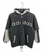 adidasアディダス）の古着「ジップパーカー」｜グレー