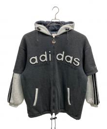 adidas（アディダス）の古着「ジップパーカー」｜グレー