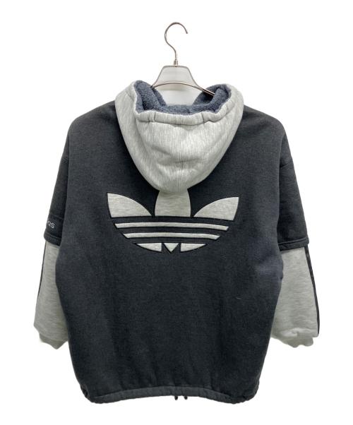 adidas（アディダス）adidas (アディダス) ジップパーカー グレー サイズ:Lの古着・服飾アイテム