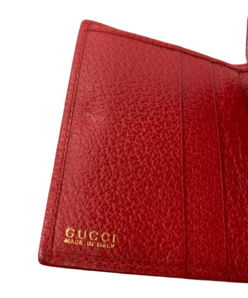 GUCCI（グッチ）GUCCI (グッチ) 2つ折り財布 レッドの古着・服飾アイテム