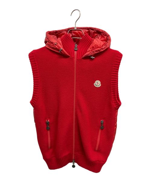 MONCLER（モンクレール）MONCLER (モンクレール) MAGLIONE TRICOT GILET レッド サイズ:Lの古着・服飾アイテム