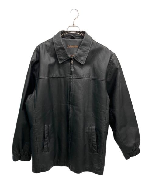 ST JOHN'S BAY（セントジョンズベイ）ST JOHN'S BAY (セントジョンズベイ) レザーコート ブラック サイズ:XLの古着・服飾アイテム