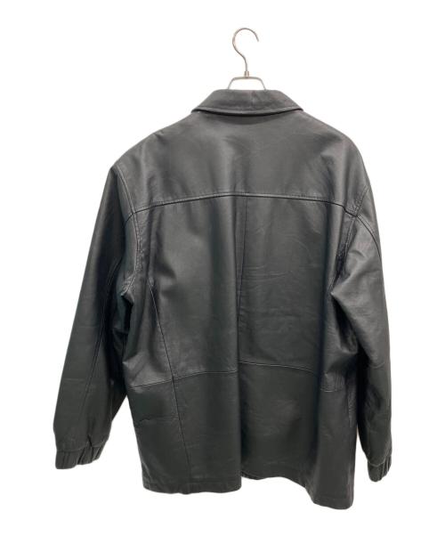 ST JOHN'S BAY（セントジョンズベイ）ST JOHN'S BAY (セントジョンズベイ) レザーコート ブラック サイズ:XLの古着・服飾アイテム