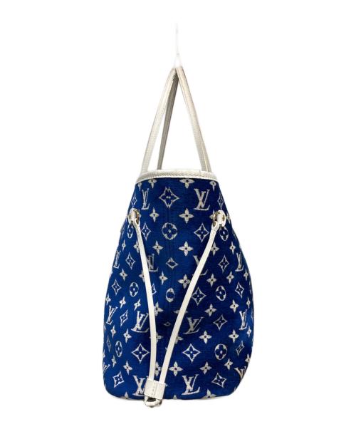 LOUIS VUITTON（ルイ ヴィトン）LOUIS VUITTON (ルイ ヴィトン) ネヴァーフル MM ブルー・ホワイトの古着・服飾アイテム