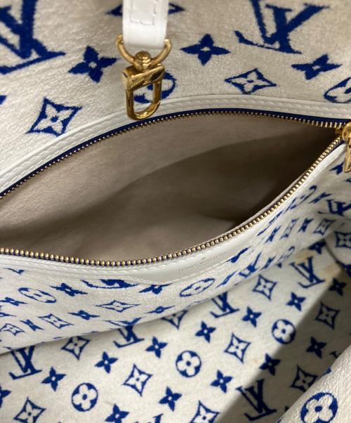LOUIS VUITTON（ルイ ヴィトン）LOUIS VUITTON (ルイ ヴィトン) ネヴァーフル MM ブルー・ホワイトの古着・服飾アイテム